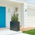 Metallic Heavy Planter for Outdoor Plants, 38Lx10Wx30H Inches Tall and Long Metal Divider Planter Box - 38x30x10