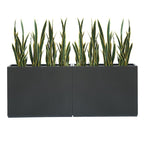 Metallic Heavy Planter for Outdoor Plants, 38Lx10Wx30H Inches Tall and Long Metal Divider Planter Box - 38x30x10