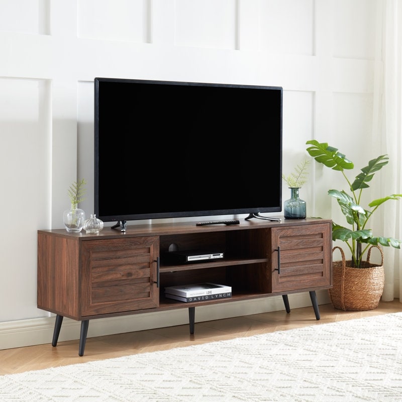 Mid-Century Modern TV Stand For TVs Up To 70 Entertainment Center Media Console - 20.5'' H X 59'' W X 15.5'' D