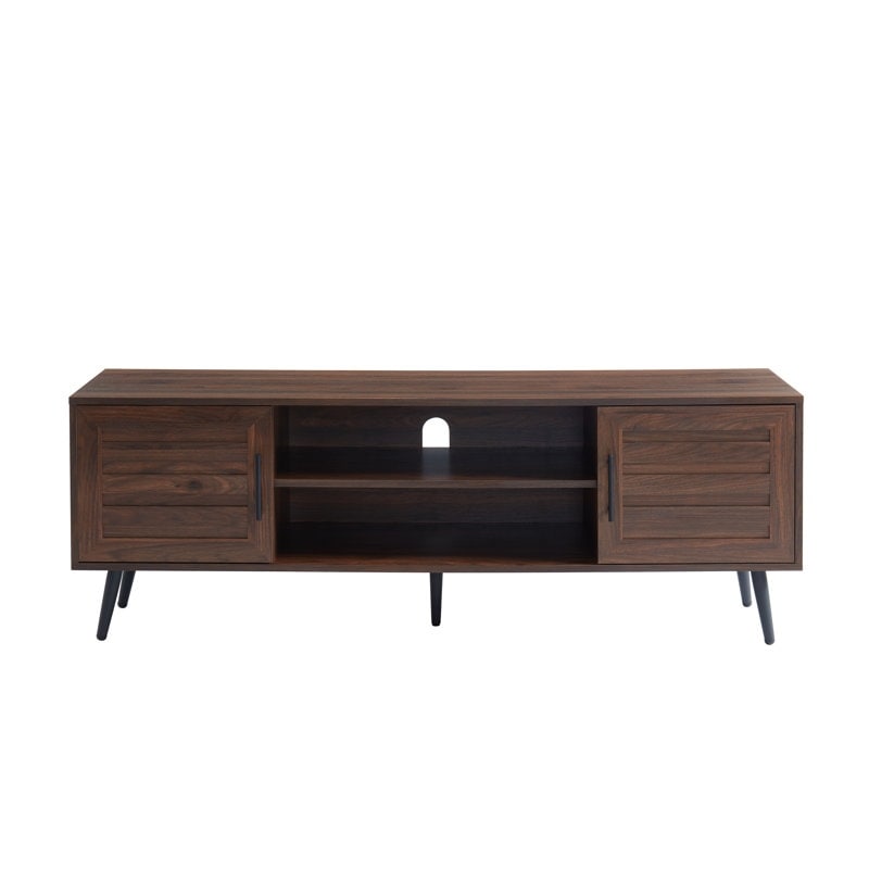 Mid-Century Modern TV Stand For TVs Up To 70 Entertainment Center Media Console - 20.5'' H X 59'' W X 15.5'' D