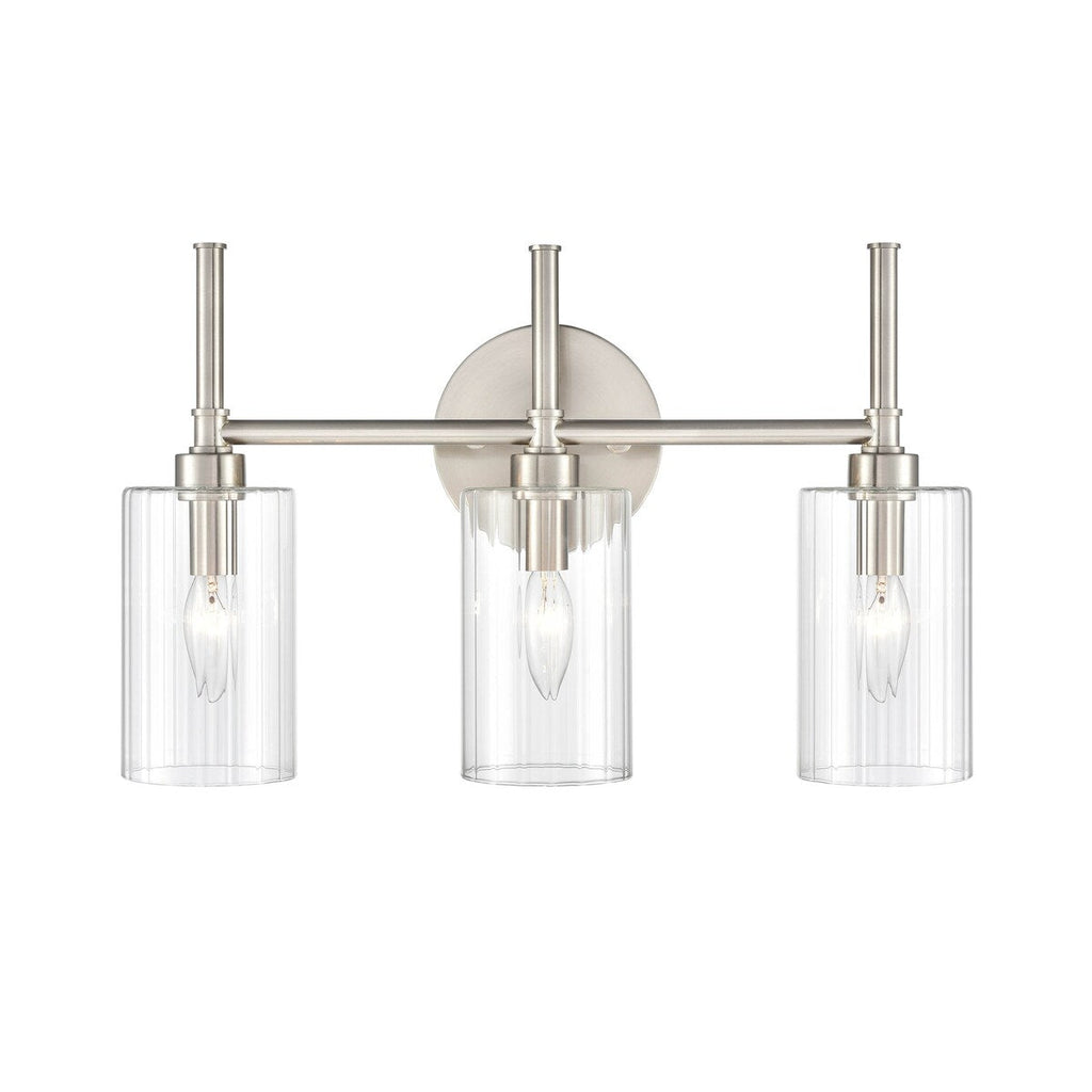 Millennium Lighting Chastine Bathroom Vanity Light Fixture with Clear Beveled Glass Shades