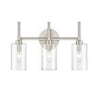 Millennium Lighting Chastine Bathroom Vanity Light Fixture with Clear Beveled Glass Shades