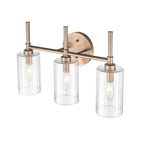 Millennium Lighting Chastine Bathroom Vanity Light Fixture with Clear Beveled Glass Shades