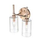 Millennium Lighting Chastine Bathroom Vanity Light Fixture with Clear Beveled Glass Shades
