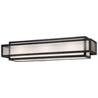 Lavery Camden Square Aged Charcoal & Seeded Glass 3 Light Bath Bar