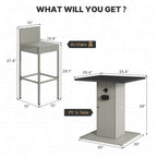 Moasis 5-Piece Outdoor Furniture Wicker Bar Set - 5 PCS