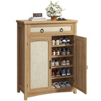 Moasis 5-tier 20 Pair Shoe Storage Cabinet with Double Doors for Entryway