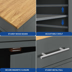 Moasis 53-inch Rolling Kitchen Island Storage Cabinet Portable Mobile Kitchen Cart