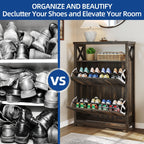 Moasis Shoe Storage Cabinet Organizer with 2 Compartments for Entryway Hallway