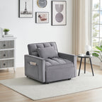 Modern 70.86 3 in 1 Single Convertible Sofa Bed with Adjustable Back and Moving Wheel for Living Room