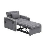 Modern 70.86 3 in 1 Single Convertible Sofa Bed with Adjustable Back and USB Charging Port for Living Room