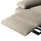 Modern Corduroy Manual Recliner Chair, Lounger Adjustable Recliners with Wide Armrest