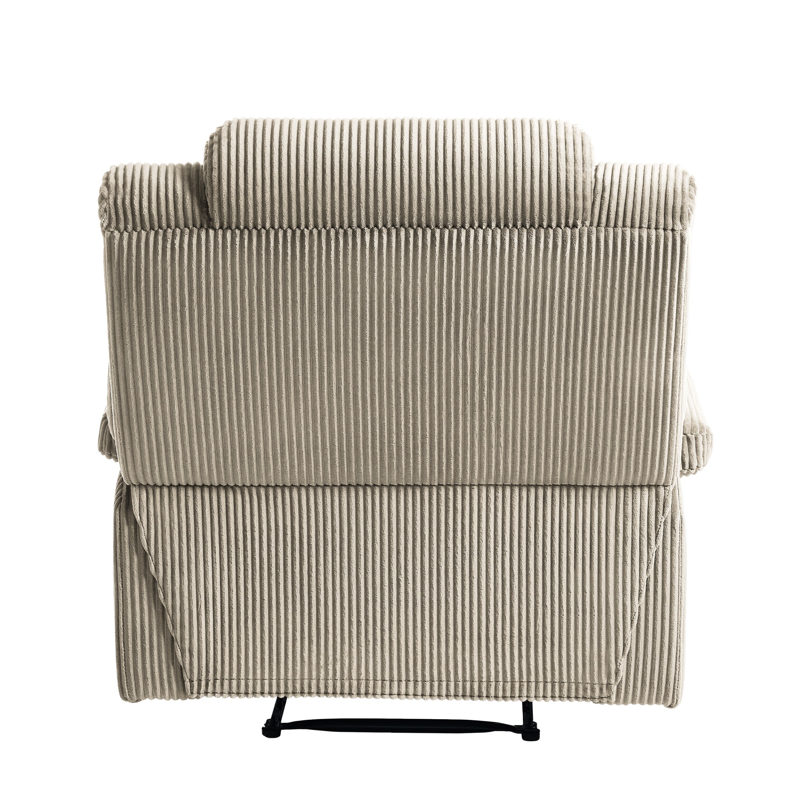 Modern Corduroy Manual Recliner Chair, Lounger Adjustable Recliners with Wide Armrest