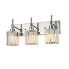 Modern Dimmable Crystal Bathroom Vanity Light Wall Sconces with Crystal Shades