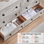 Farmhouse 6 Drawer Dresser, Wood TV Stand, Chest of Drawers