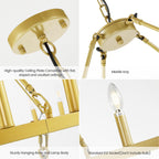 Modern Farmhouse Chandelier 2 Tier Round Wagon Wheel Chandelier Large High Ceiling Light.