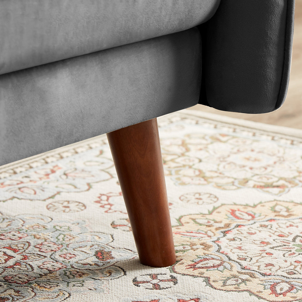 Modern Futon Sofa Bed, Convertible Sleeper Sofa with Tapered Wood Legs, 78.35 W, Small Split Back Sofa for Living Room