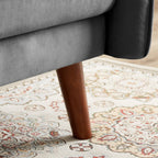 Modern Futon Sofa Bed, Convertible Sleeper Sofa with Tapered Wood Legs, 78.35 W, Small Split Back Sofa for Living Room