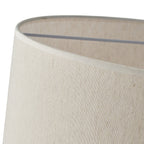 Modern Off-White Drum Pendant Light with 2-Tier Linen Fabrics Lampshade