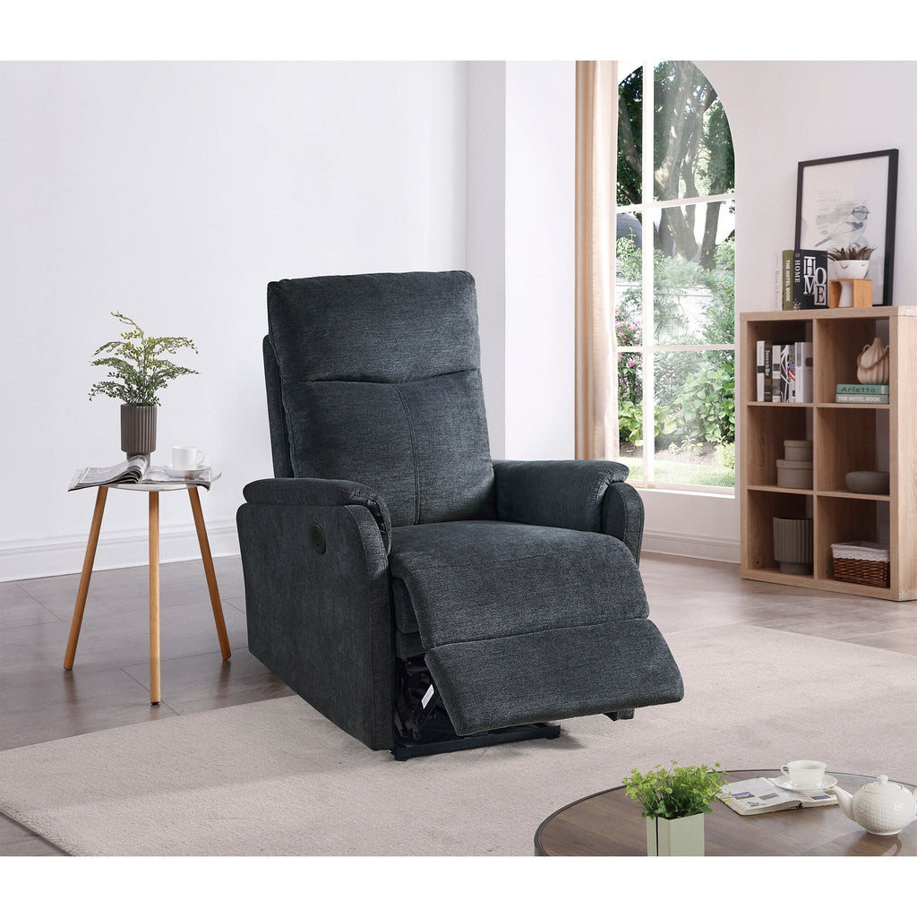 Modern Power Recliner Chair with USB, Full Head & Lumbar Support