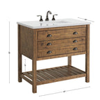 Monterey 37 Farmhouse Single Bathroom Vanity with Top