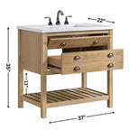 Monterey 37 Farmhouse Single Bathroom Vanity with Top
