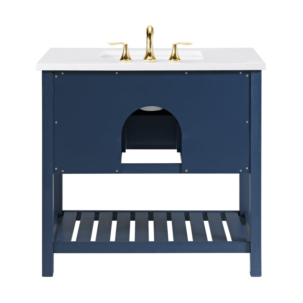 Monterey 37 Farmhouse Single Bathroom Vanity with Top