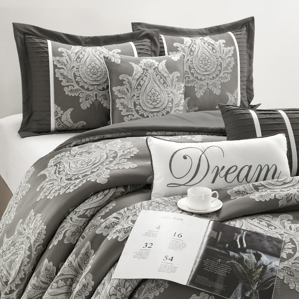 Nanshing Tiana 7 Piece Traditional Damask Comforter Set