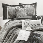 Nanshing Tiana 7 Piece Traditional Damask Comforter Set