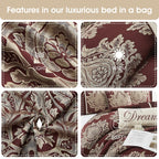 Nanshing Tiana 7 Piece Traditional Damask Comforter Set