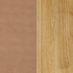 Nathan James Cohen Faux Leather Counter or Bar Height Stool, Solid Wood Frame with Footrest and Woven Leather Back