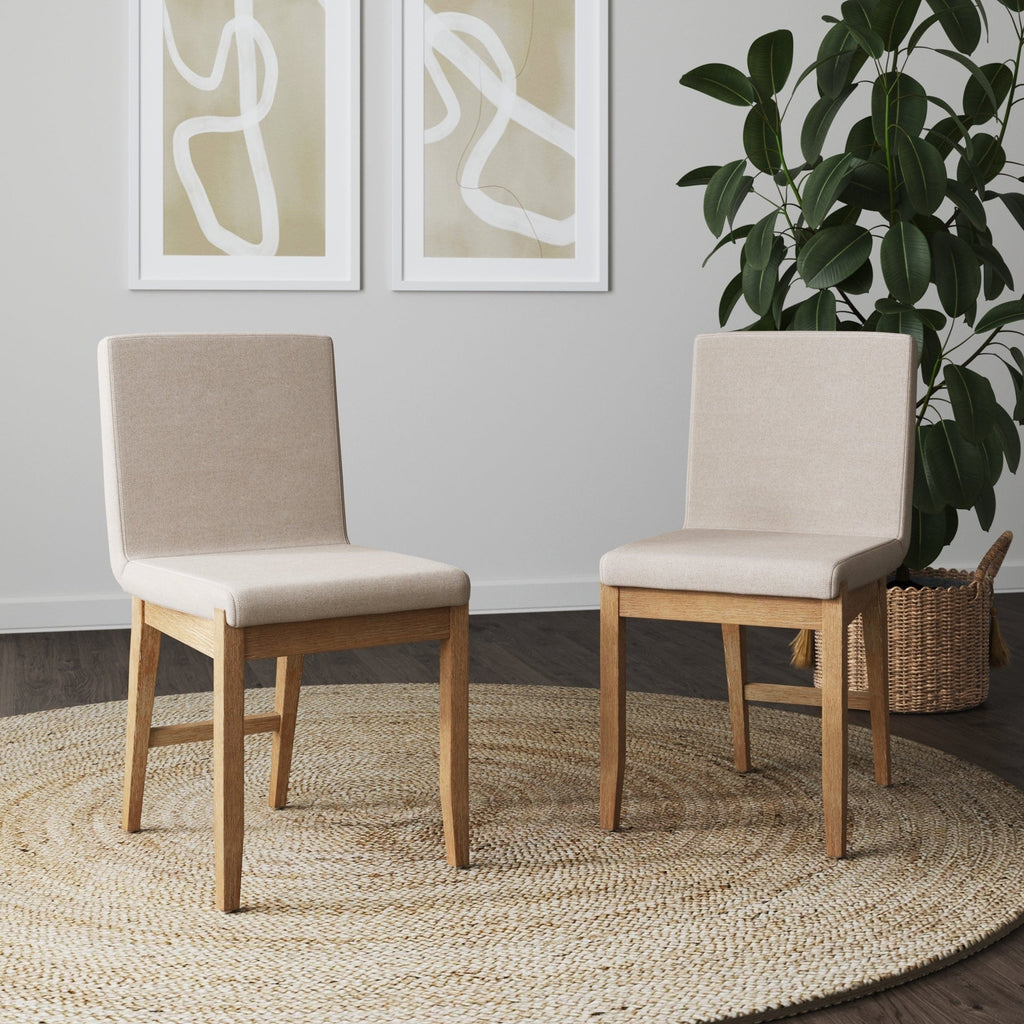 Gracie Modern Bar Stool, Boucle Upholstered Chair and Brushed Wooden Legs