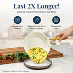 Gotham Steel Natural Collection Pots and Pans 15 Pc Ultra Performance Ceramic Nonstick Cookware Set in Navy