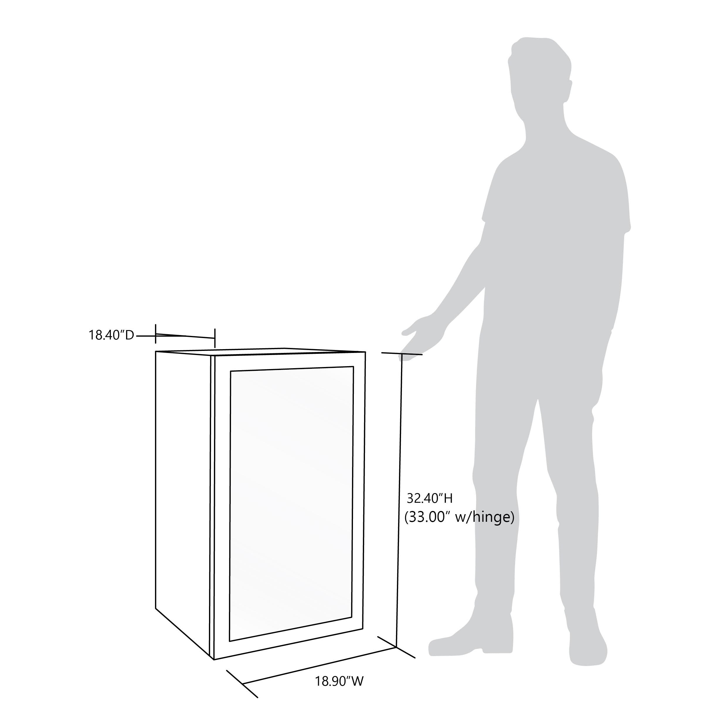 Newair 126-Can Capacity Beverage Refrigerator, Mini Fridge with Glass Door and Adjustable Shelves, Stainless Steel