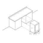 NewAir SplitShelf Built-In Wine & Beverage Cooler for 9-Bottle Wine & 48 Can Cellar Fridge Refrigerator in Stainless Steel