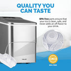 Newair 26 lbs. Countertop Ice Maker, Portable and Lightweight, Intuitive Control, Large or Small Ice Size, BPA Free Parts