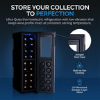 Newair Shadow-T Series Wine Cooler Refrigerator, 18 Bottle Dual Temperature Zone, Freestanding, Thermoelectric, Digital Control
