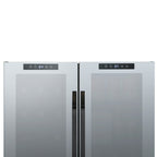 Newair Wine and Beverage Refrigerator, 18 Bottles & 59 Cans, Dual Temperature Zones, Freestanding, Digital Temperature Control