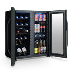 Newair Wine and Beverage Refrigerator, 18 Bottles & 59 Cans, Dual Temperature Zones, Freestanding, Digital Temperature Control