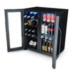 Newair Wine and Beverage Refrigerator, 18 Bottles & 59 Cans, Dual Temperature Zones, Freestanding, Digital Temperature Control