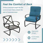 Nista 3 Piece Outdoor Patio C-Spring Bistro Set Dining Chairs with Cushions and Coffee Table by Havenside Home