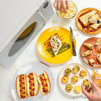 Nostalgia Retro 0.9 Cubic Foot Countertop Microwave Oven