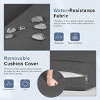 Nuon 4-Piece/5Piece Outdoor Patio Conversation Set Wicker Daybed Set with Canopy by Havenside Home