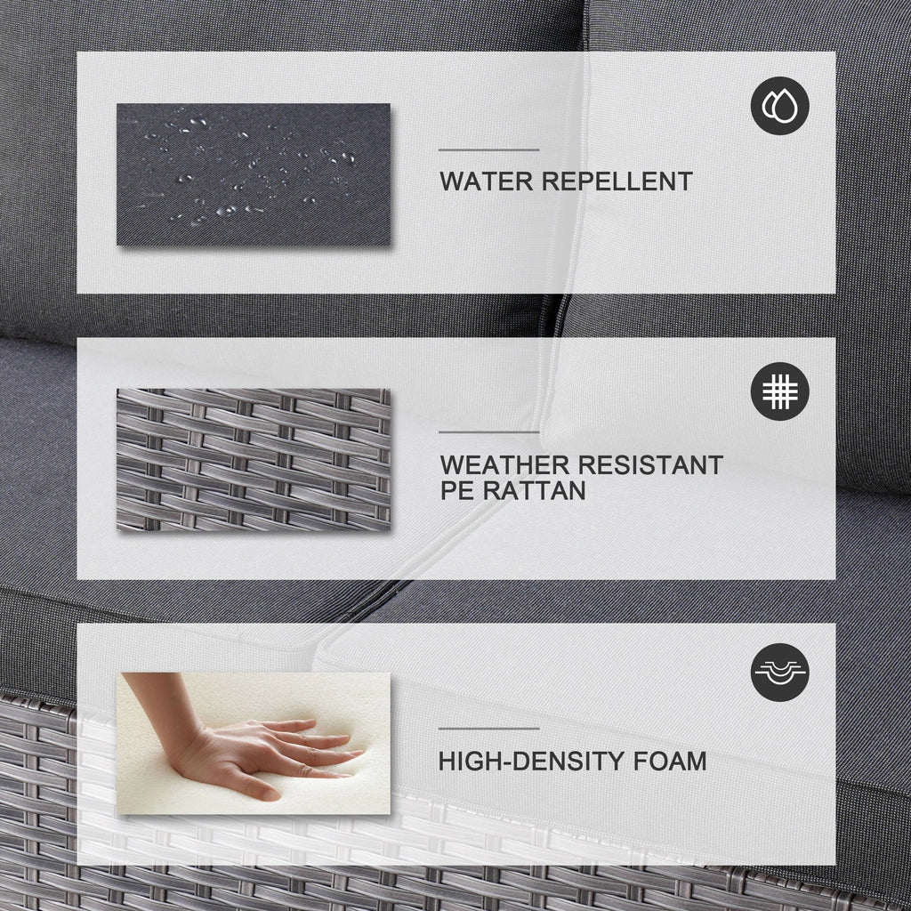 OVIOS 5-piece Patio Furniture Wicker Outdoor High-back Seating Set