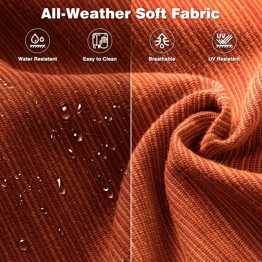 OVIOS 5-piece Patio Wicker High Back Conversation Set