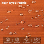 OVIOS 9 Pieces Outdoor Wicker Swivel Chair Set With Fire Table