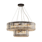 OYIPRO 6/8/12-Light Modern Round Crystal Chandelier Drum Shape Pendant Light for Kitchen Island