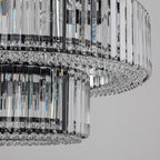 OYIPRO 6/8/12-Light Modern Round Crystal Chandelier Drum Shape Pendant Light for Kitchen Island