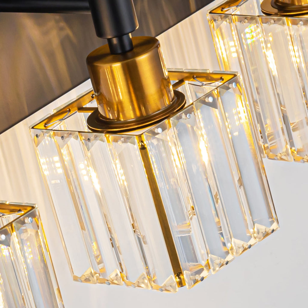 Ora Modern Dimmable Crystal Bathroom Light Fixtures Over Mirror Glam Vanity Lights