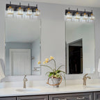 Ora Modern Dimmable Crystal Bathroom Light Fixtures Over Mirror Glam Vanity Lights